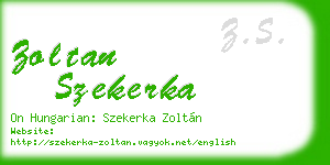 zoltan szekerka business card